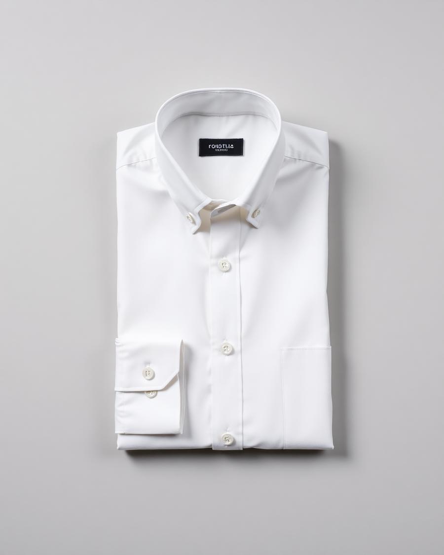 Camisa formal blanca slim fit doblada