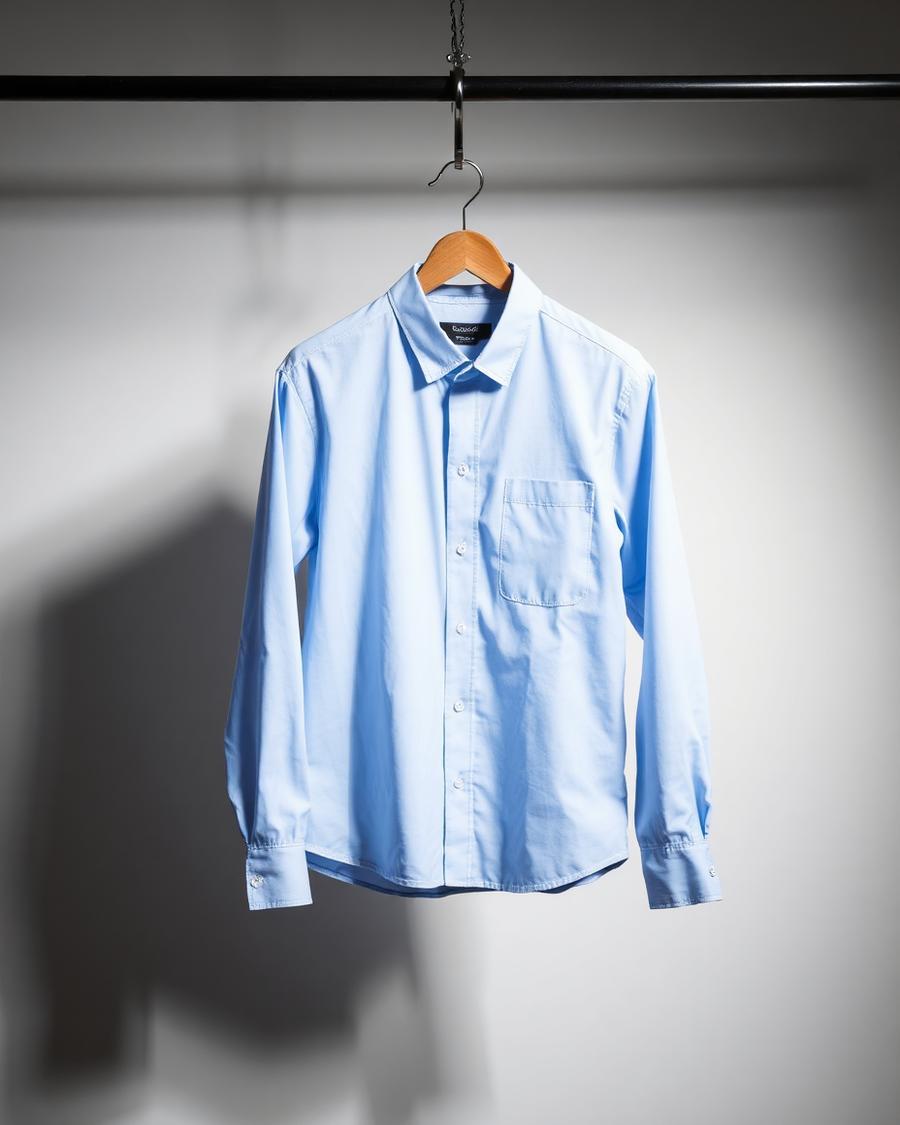 Camisa Oxford Celeste